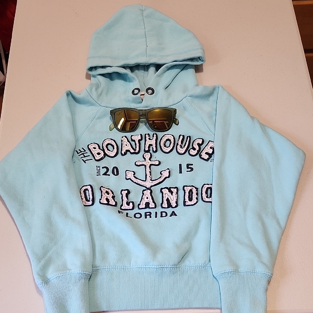 GUC Sz XS Boathouse Hoodie + Crewcuts Sunshades.